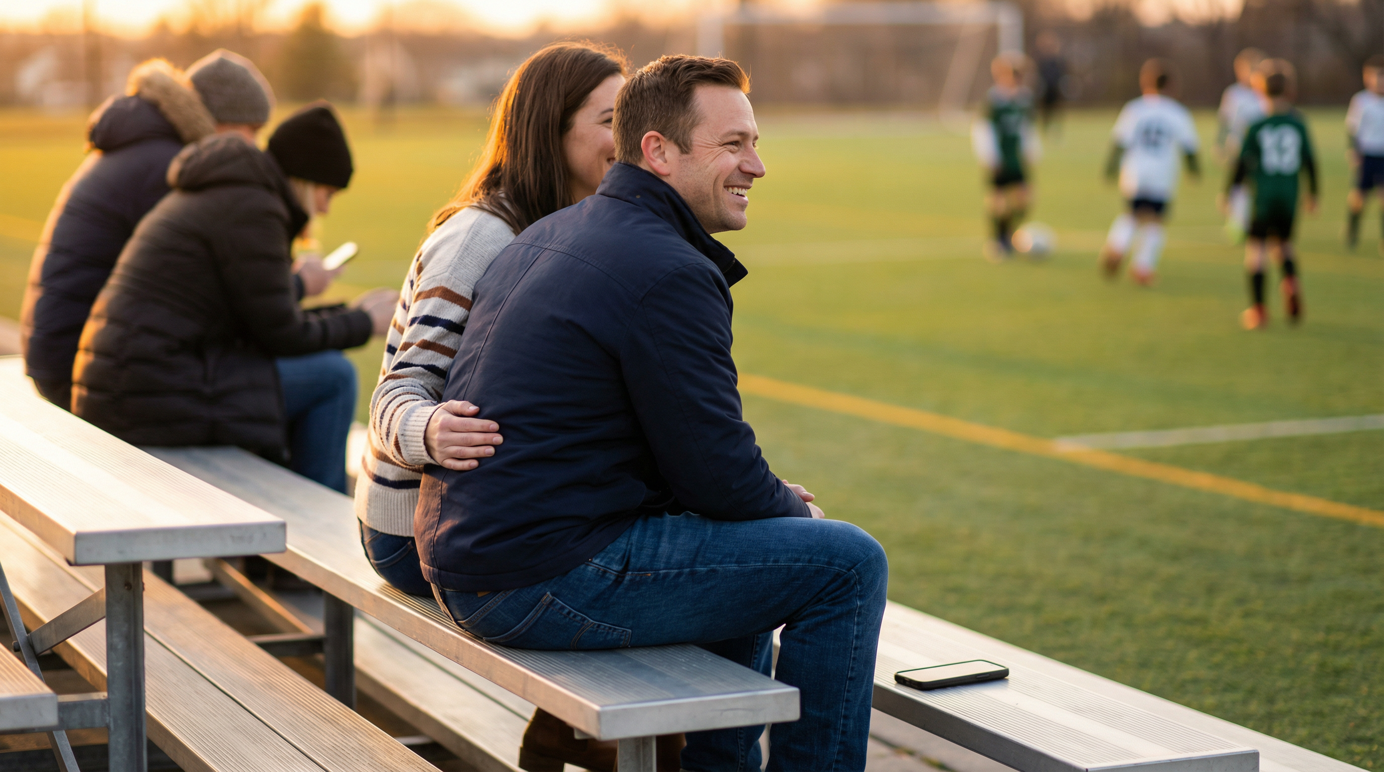 Agent at soccer game